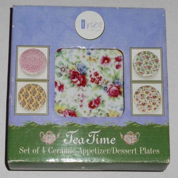 Vintage Rare Beautiful Dessert Party Appetizer Plates